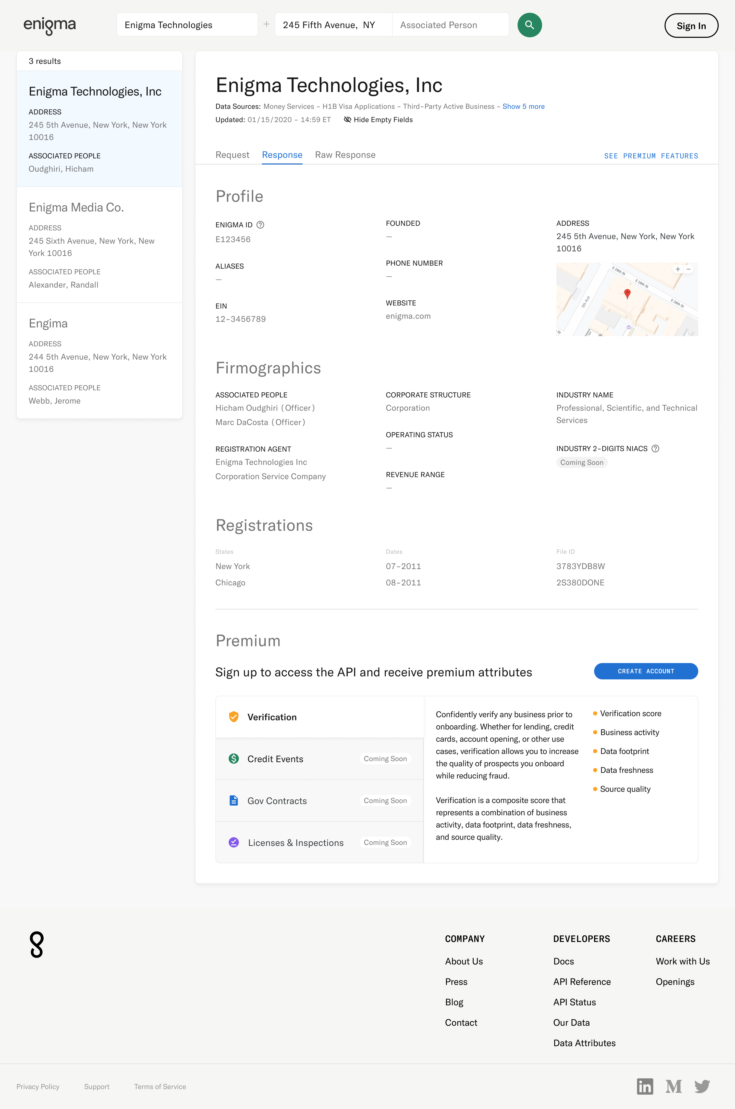 Enigma Business Search