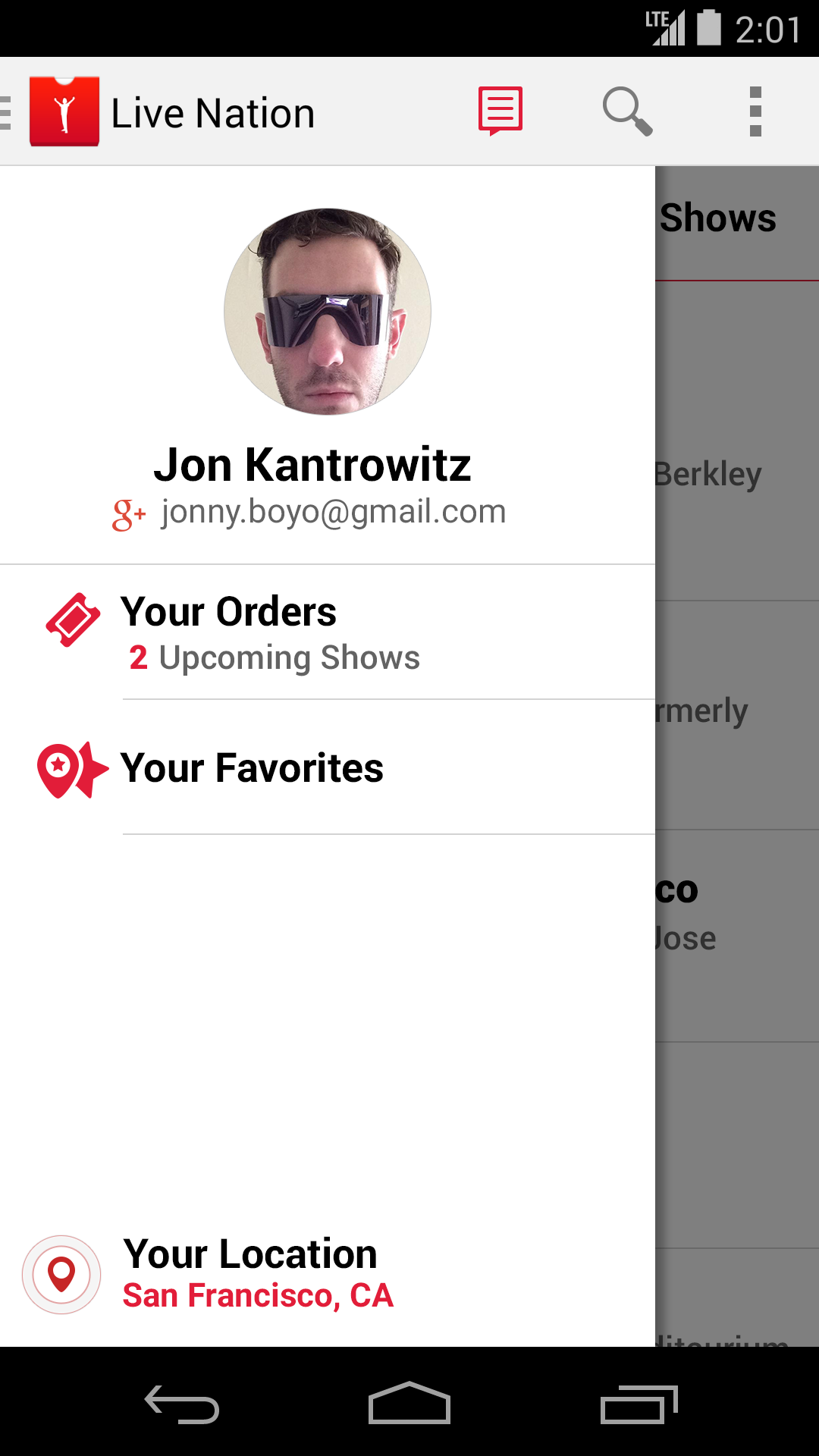 Account Drawer