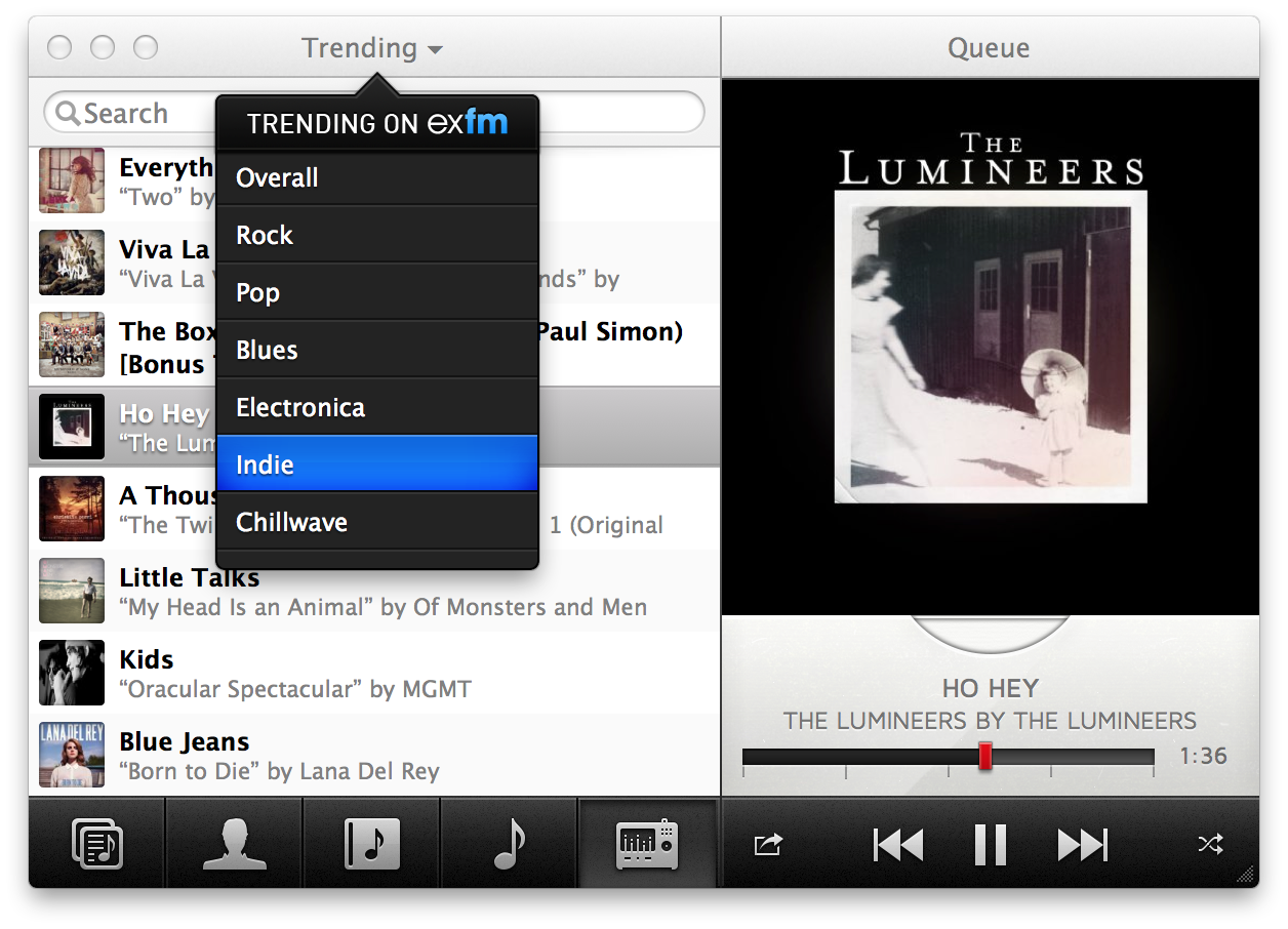 Exfm Integration