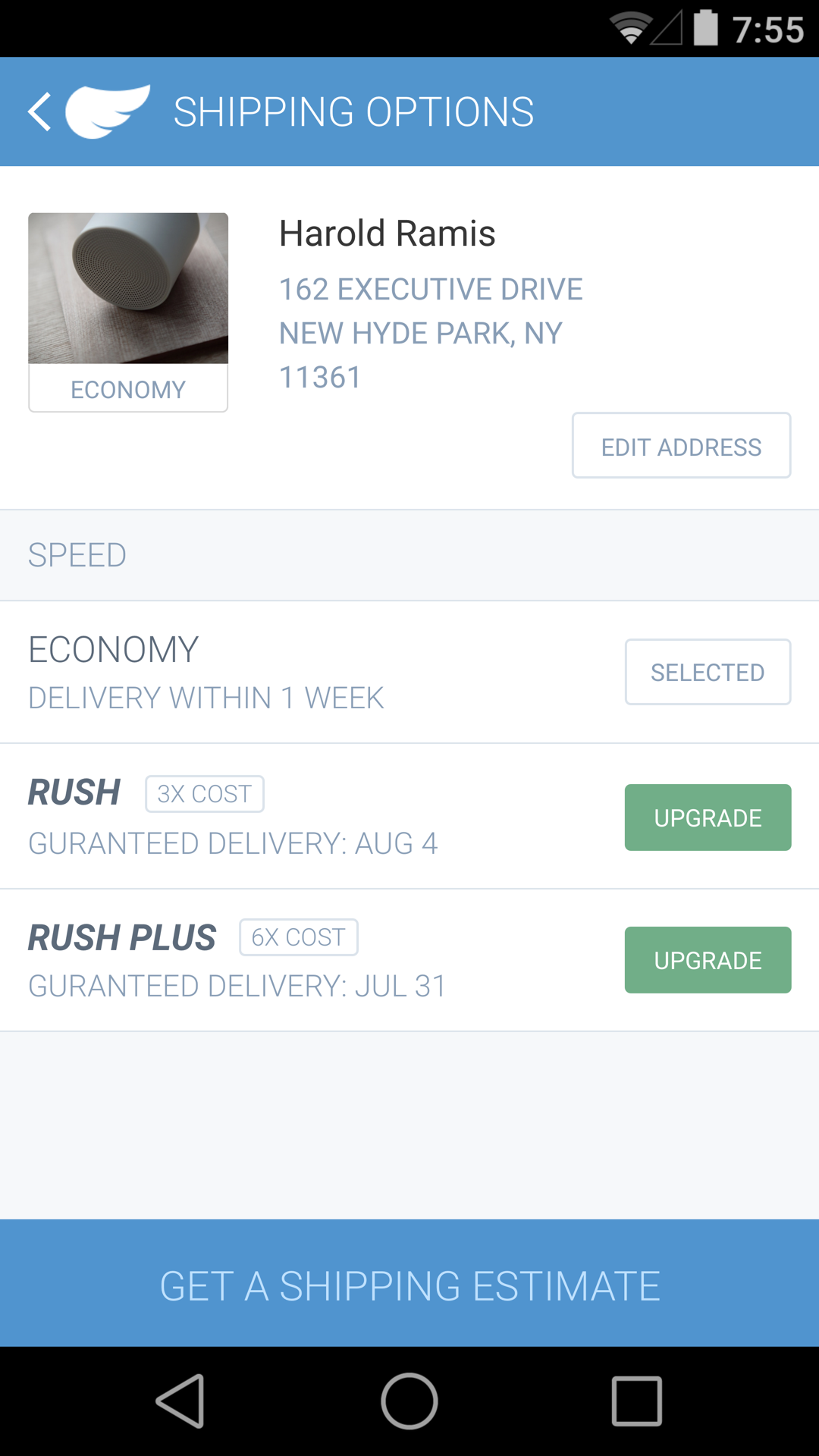 Delivery Options